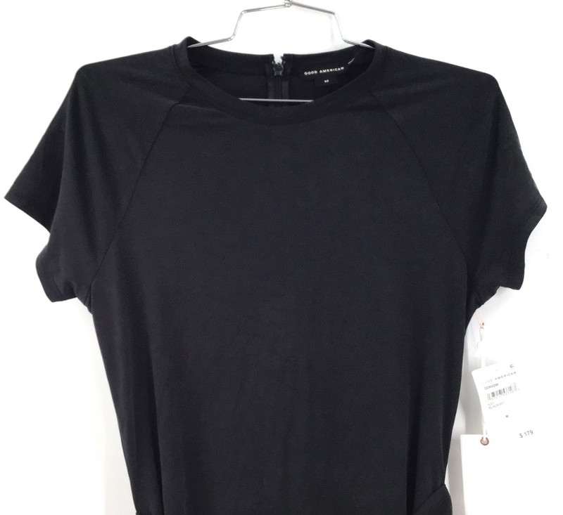 NWT Good American Women's Black Sheath Dress - Size M