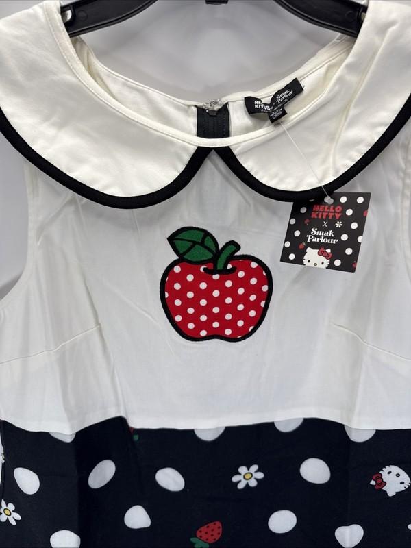 NWT Hello Kitty X Smak Parlour Apple Power Polka Dot Mini Dress 2XL