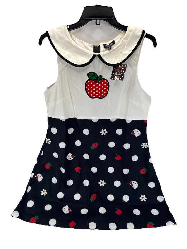 NWT Hello Kitty x Smak Parlour Apple Power Polka Dot Mini Dress 2XL