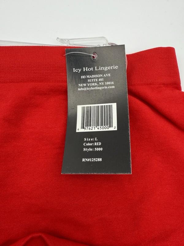 NWT Icy Hot Lingerie Women's Red Seamless Boyshorts Sizes S M L XL NEW IcyHot