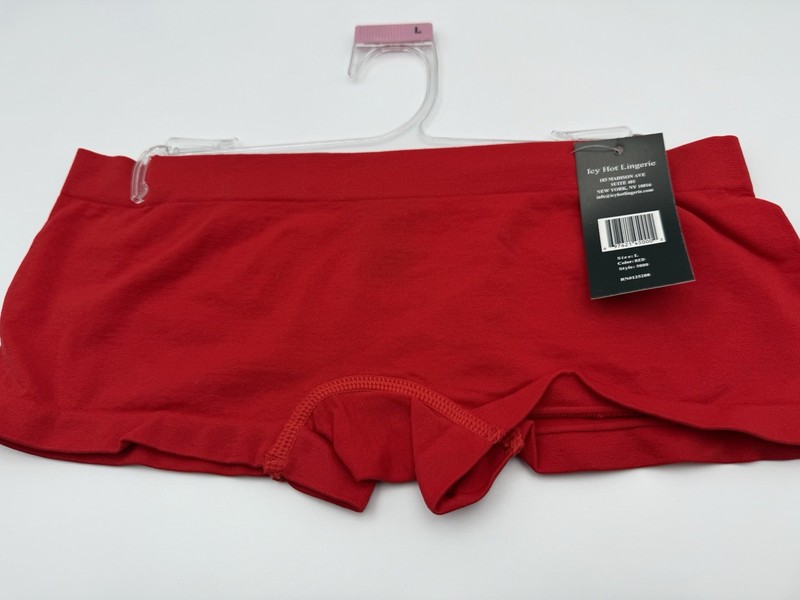NWT Icy Hot Lingerie Women's Red Seamless Boyshorts Sizes S M L XL NEW IcyHot