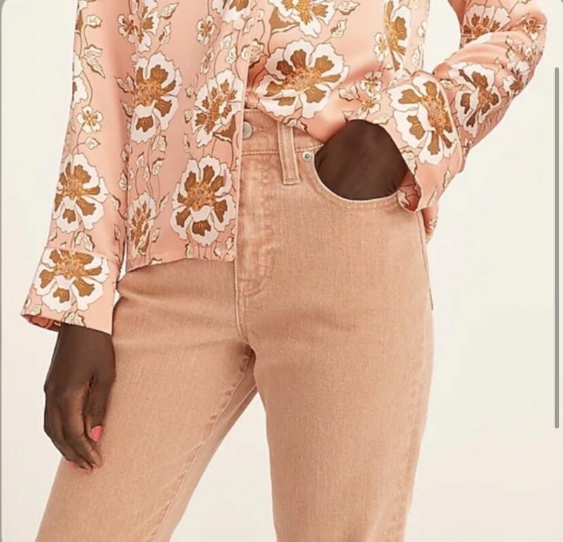 NWT J. Crew High-Rise '90s Classic Straight Jean - Rosebud Wash - Size 29