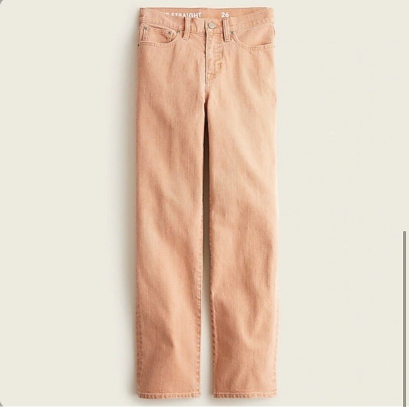 NWT J. Crew High-Rise '90s Classic Straight Jean - Rosebud Wash - Size 29