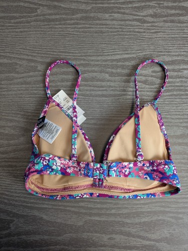 NWT J. Crew Size XXS Floral Printed French Bikini Top With Ruffles