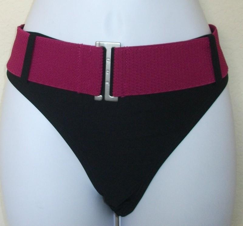 NWT JAG SPORT Black Or Blue With Wide Belt Swim Bikini Bottom Pant M L XL