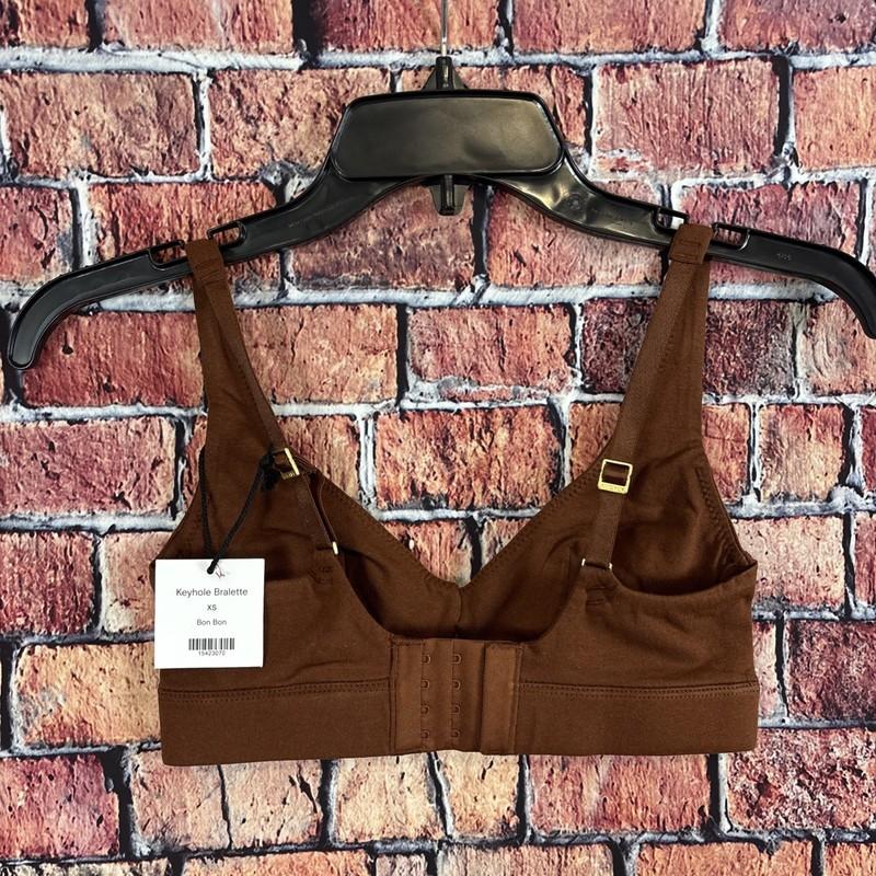 NWT Knickey (now Subset) Keyhole Bralette XS Organic Cotton Bon Bon