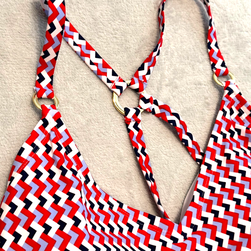 NWT Kona Sol Women's Wide Ribbed Ring One Piece Swimsuit Size 18 1X