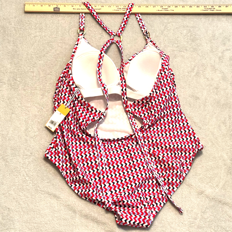 NWT Kona Sol Women's Wide Ribbed Ring One Piece Swimsuit Size 18 1X