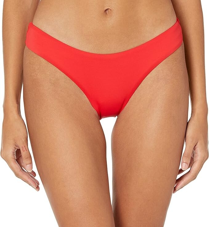 NWT- La Blanca 'Island Goddess' Scoop-Front Bikini Swimsuit Bottom Cherry - 12