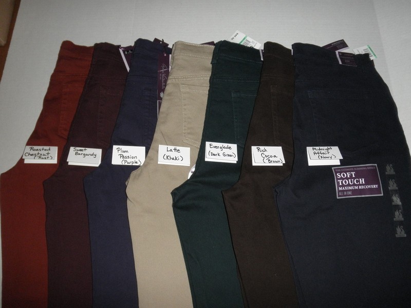 NWT Ladies Gloria Vanderbilt Amanda STRETCH Pants Colored 5 Pocket Jeans