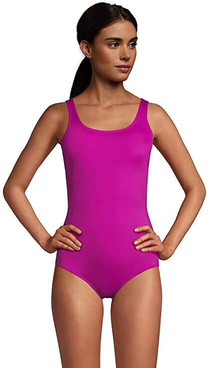 NWT Lands' End Women's Scoop Neck Soft Cup Tugless One Piece Swim Size 20W 8B477
