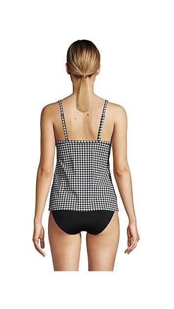 NWT Lands' End Women's Tie Front Underwire Tankini Swim Top Size 14 $75 FLB178
