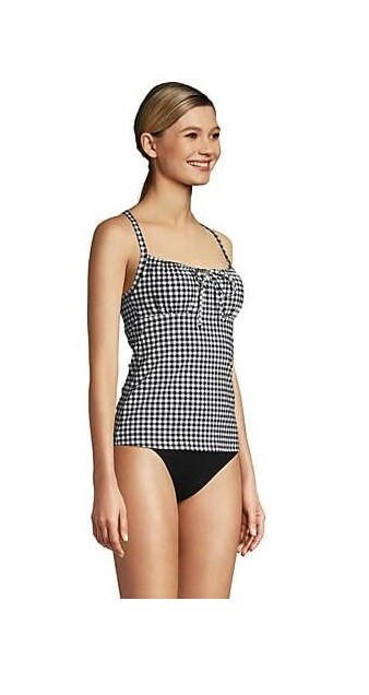 NWT Lands' End Women's Tie Front Underwire Tankini Swim Top Size 14 $75 FLB178