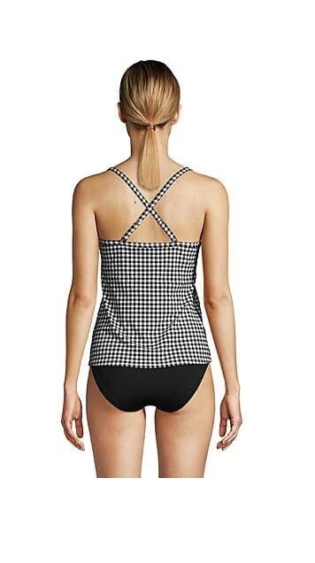 NWT Lands' End Women's Tie Front Underwire Tankini Swim Top Size 14 $75 FLB178