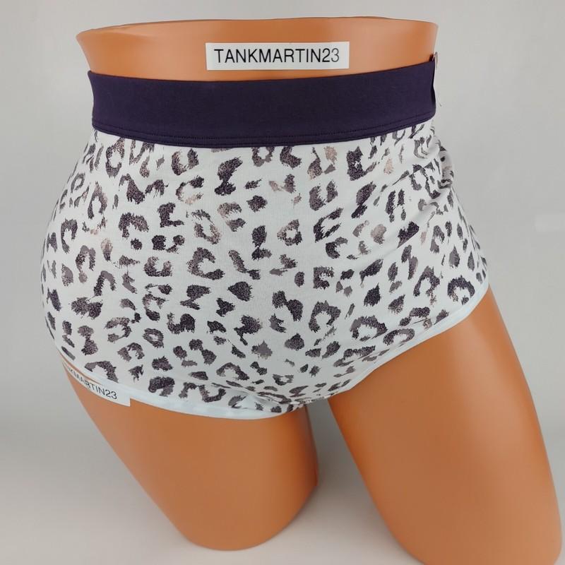 NWT LANE BRYANT CACIQUE COTTON FULL BRIEF 18/20 PLUS ANIMAL PRINT PURPLE WHITE