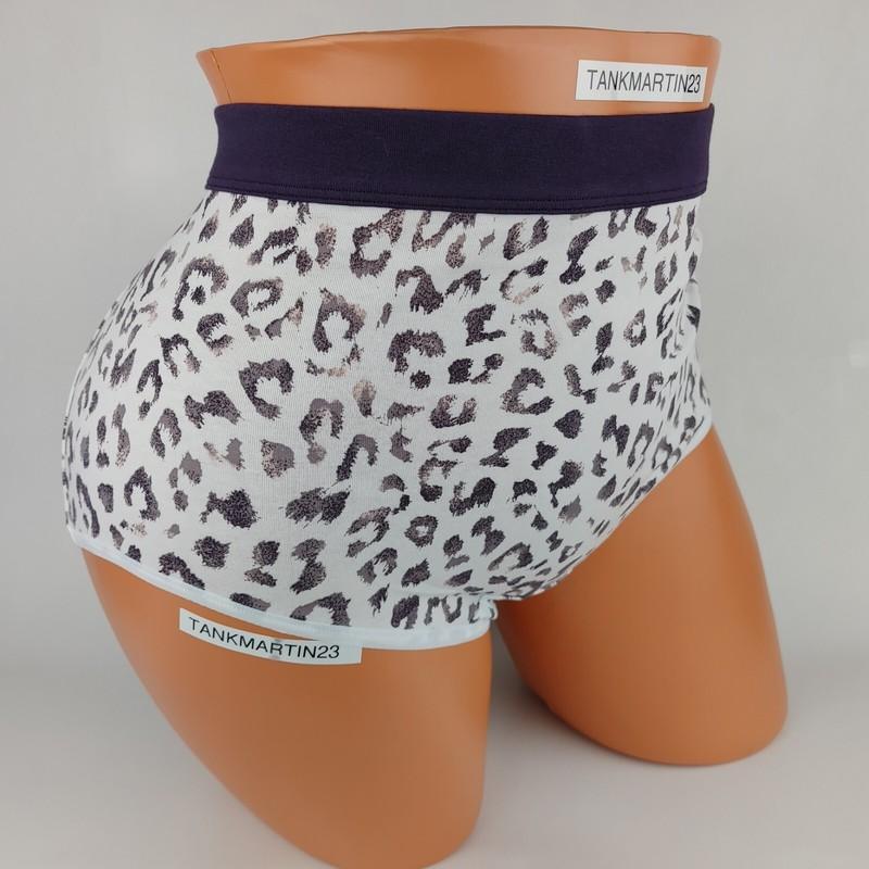 NWT LANE BRYANT CACIQUE COTTON FULL BRIEF 18/20 PLUS ANIMAL PRINT PURPLE WHITE