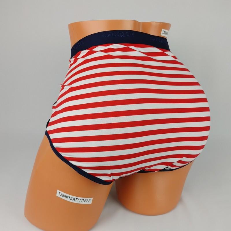 NWT LANE BRYANT CACIQUE COTTON FULL BRIEF PANTY PLUS 18/20 RED WHITE BLUE STARS