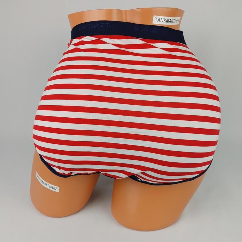NWT LANE BRYANT CACIQUE COTTON FULL BRIEF PANTY PLUS 18/20 RED WHITE BLUE STARS