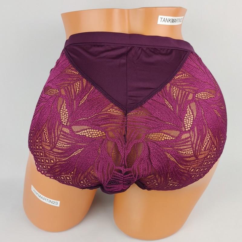NWT LANE BRYANT CACIQUE PLUS NO SHOW HIPSTER 14/16 PLUS PANTY WINE LACE BACK