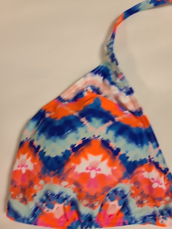 NWT LASCANA Bright Colorful Bikini Halter Tie Top; Size 38 C/D