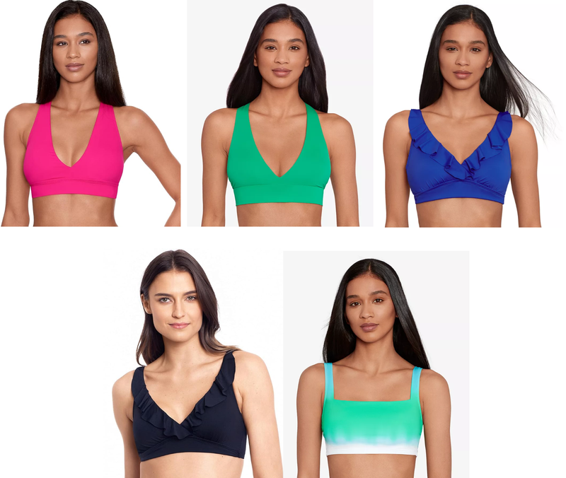 NWT LAUREN Ralph Lauren Beach Club Bikini Tops Multicolor Size 4-16 $100 12HL731