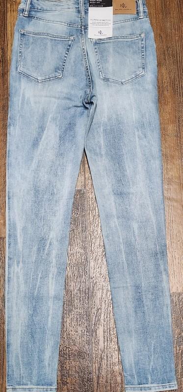 NWT Lauren Ralph Lauren Women's Indigo High Rise Skinny Legs Stretch Blue Jeans