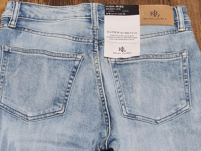 NWT Lauren Ralph Lauren Women's Indigo High Rise Skinny Legs Stretch Blue Jeans