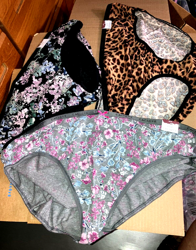 NWT Lot 3 Lane Bryant Cacique Size 26-28 Cotton Floral & Cheetah Hipster Panties