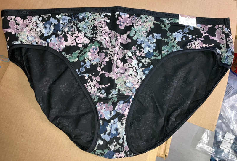 NWT Lot 3 Lane Bryant Cacique Size 26-28 Cotton Floral & Cheetah Hipster Panties