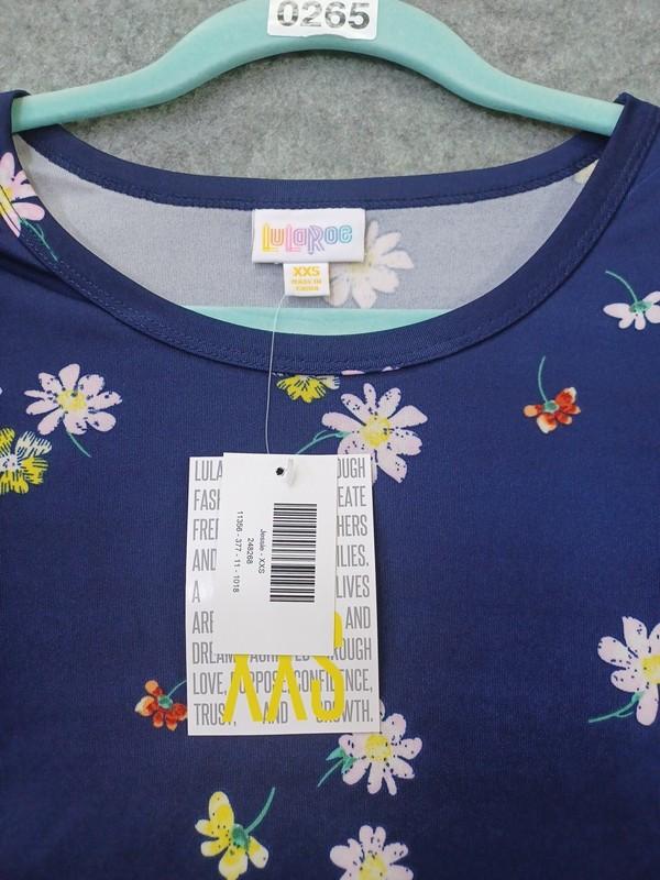 NWT Lularoe XXS Jessie Dress With Pockets - Dark Blue With Flowers (#265)
