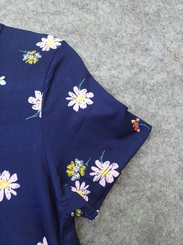 NWT Lularoe XXS Jessie Dress With Pockets - Dark Blue With Flowers (#265)