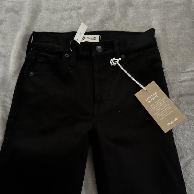 NWT Madewell 9" High Rise Skinny Size 23 Tall Stretch Black Women's Jeans