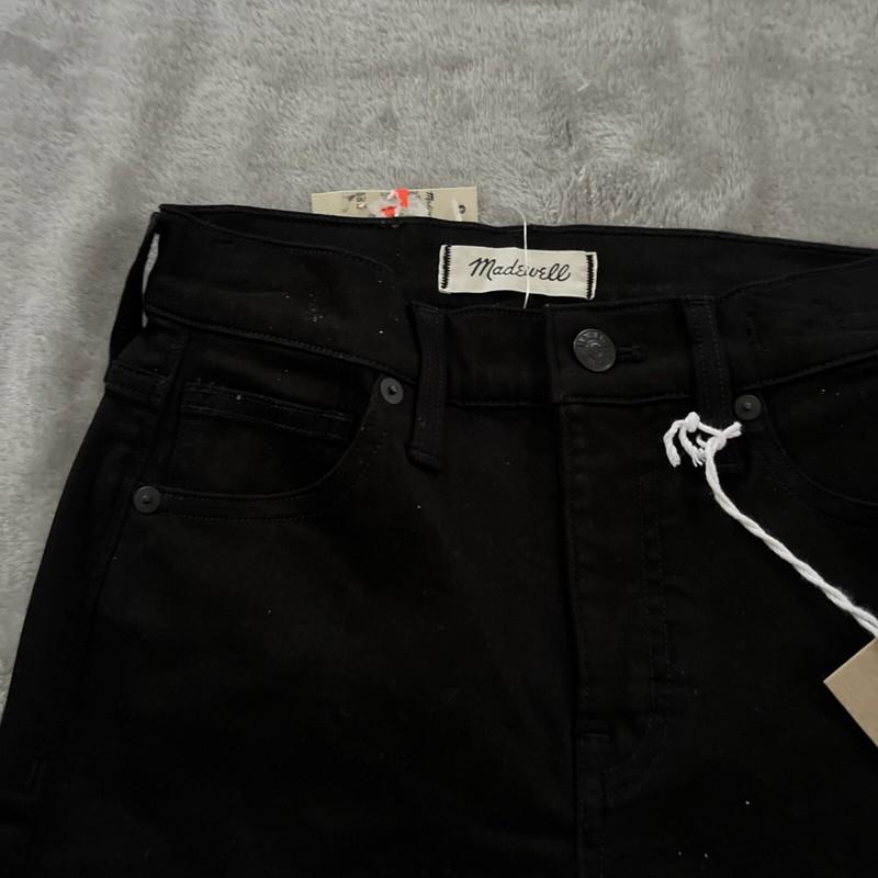 NWT Madewell 9" High Rise Skinny Size 23 Tall Stretch Black Women's Jeans