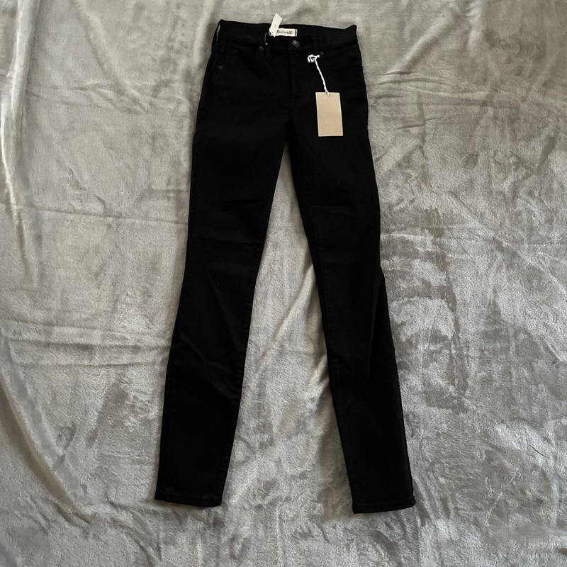 NWT Madewell 9" High Rise Skinny Size 23 Tall stretch Black Women's Jeans