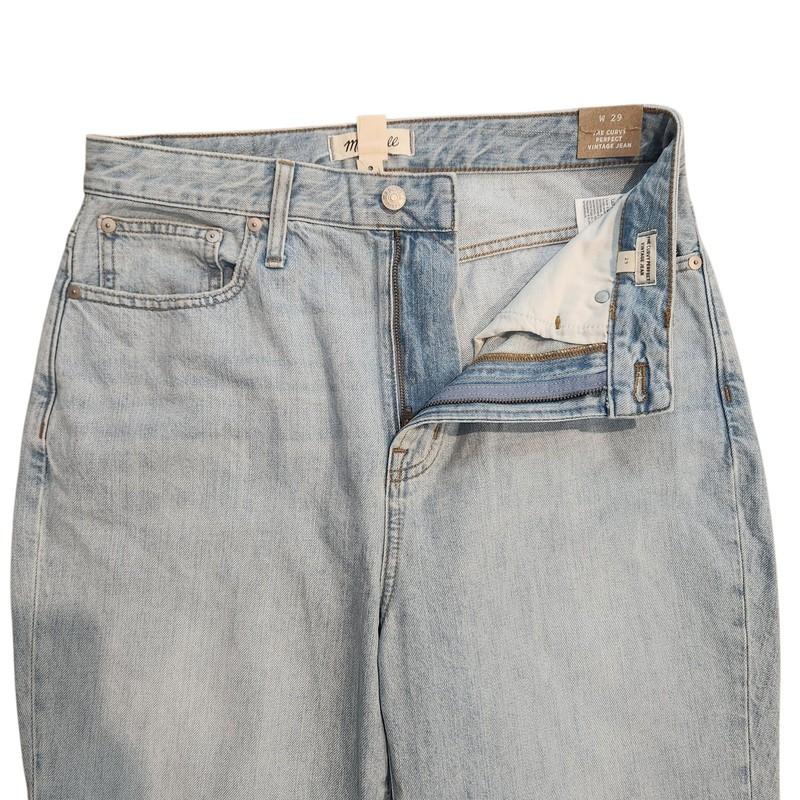 NWT Madewell Curvy Perfect Vintage Jean Light Wash Sz 29 Inseam 27.5"