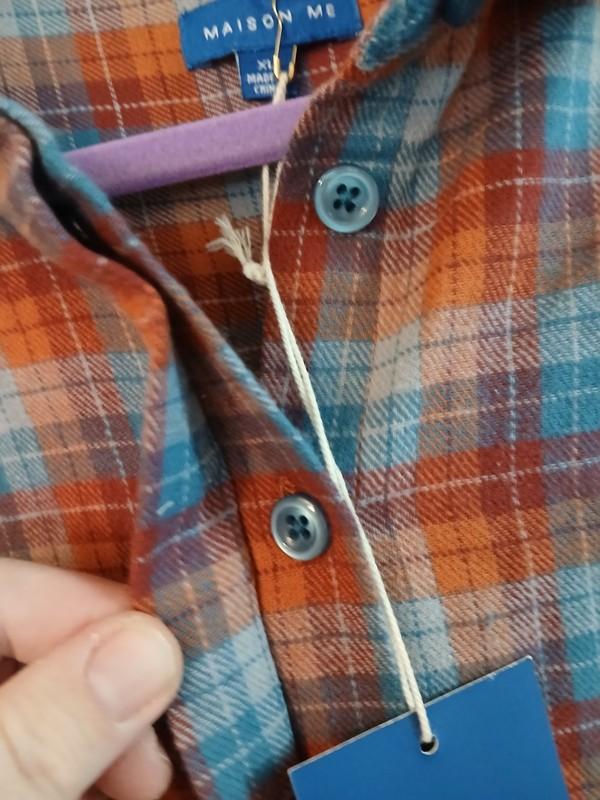 NWT Maison Me Size XL Elizabeth Plaid Long Prairie Dress Long Sleeve Cottagecore