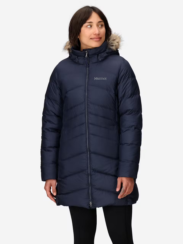 *NWT* MARMOT Womens Montreal Mid-Thigh Length Down Puffer Coat Arctic Navy XXL