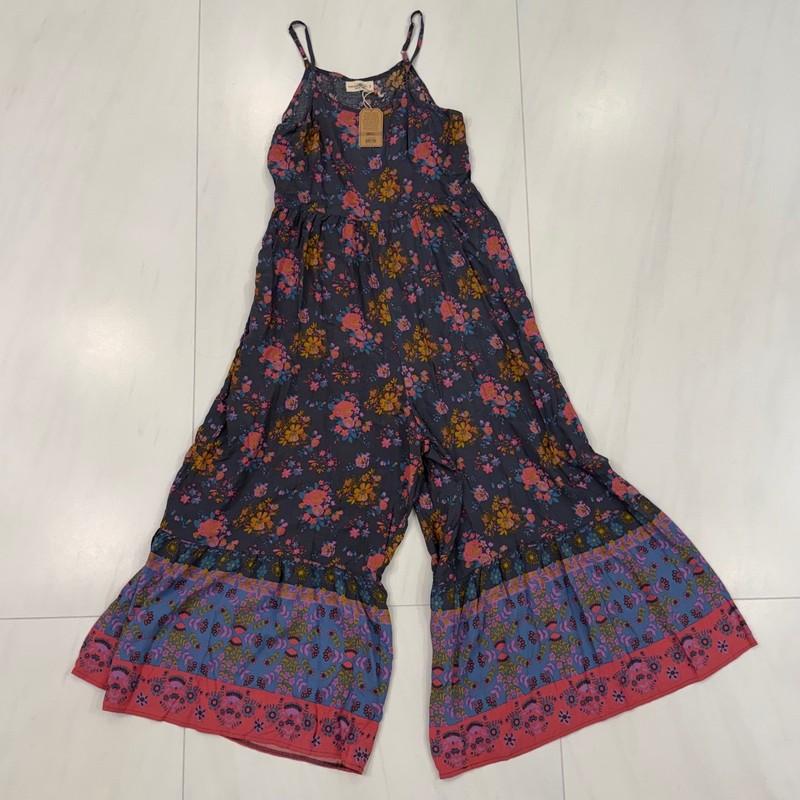 NWT Natural Life Floral Print Size S Jumpsuit Wide Leg Bohemian Romper
