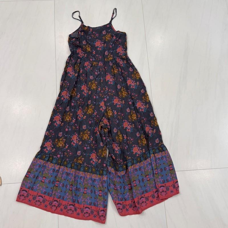 NWT Natural Life Floral Print Size S Jumpsuit Wide Leg Bohemian Romper