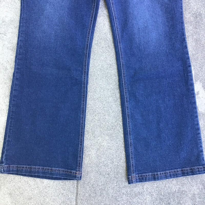 NWT Nicole Miller Soho High Rise Bootcut Jeans Women Size 12 Blue 34 X 31 Blue