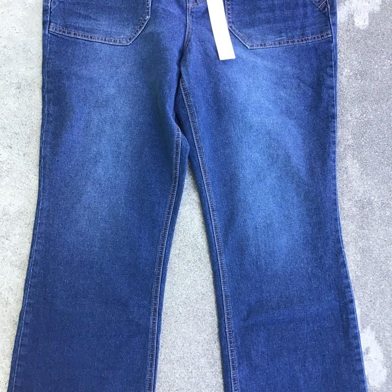 NWT Nicole Miller Soho High Rise Bootcut Jeans Women Size 12 Blue 34 X 31 Blue