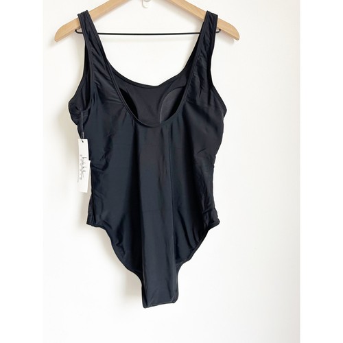 NWT Nicole Miller Studio Women's Scoop Back One Piece Swimsuit Black XL