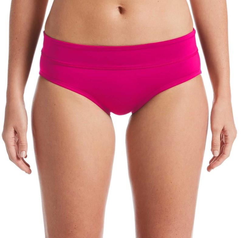 NWT Nike Women's Solid Full Brief Swimsuit Bottoms Size Small Fireberry $48 3D16