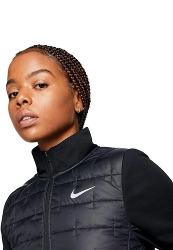 NWT Nike Women XS Therma Synthetic Fill Full Zip Running Jacket Black DD6061-010