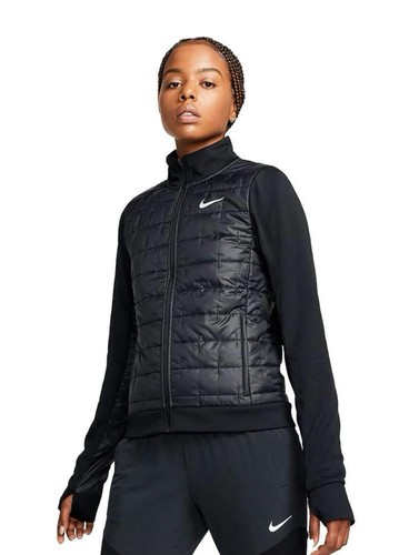 NWT Nike Women XS Therma Synthetic Fill Full Zip Running Jacket Black DD6061-010