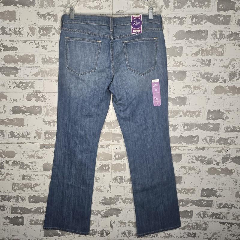 NWT Old Navy The Diva Low Rise Bootcut Denim Blue Jeans Size 12 Regular 34"x32"