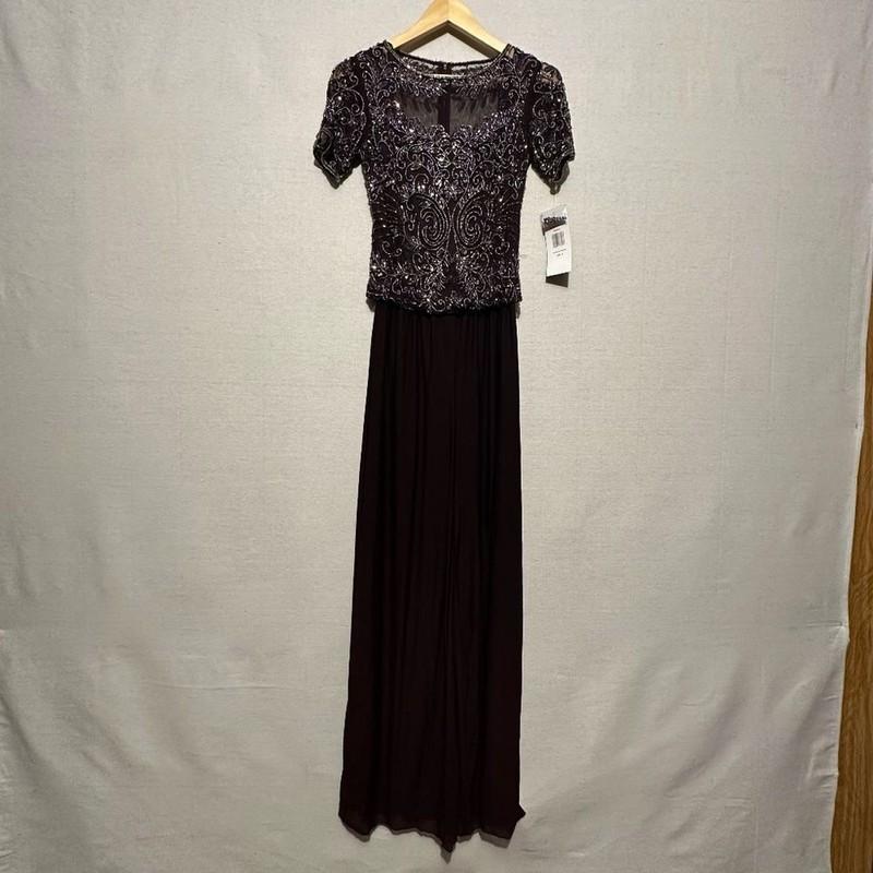 NWT Pisarro Nights Beaded Illusion Neck Jumpsuit - Size 2