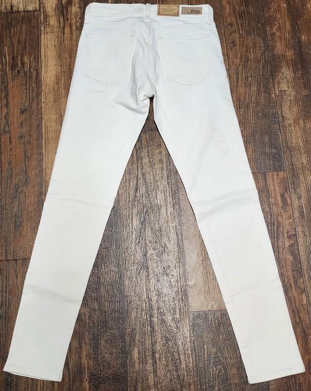 NWT Polo Ralph Lauren Women's Off White Tompkins Skinny Jeans