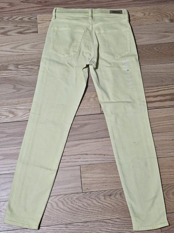 NWT Polo Ralph Lauren Women's Yellow Faded Tompkins Skinny High Rise Ankle Jeans