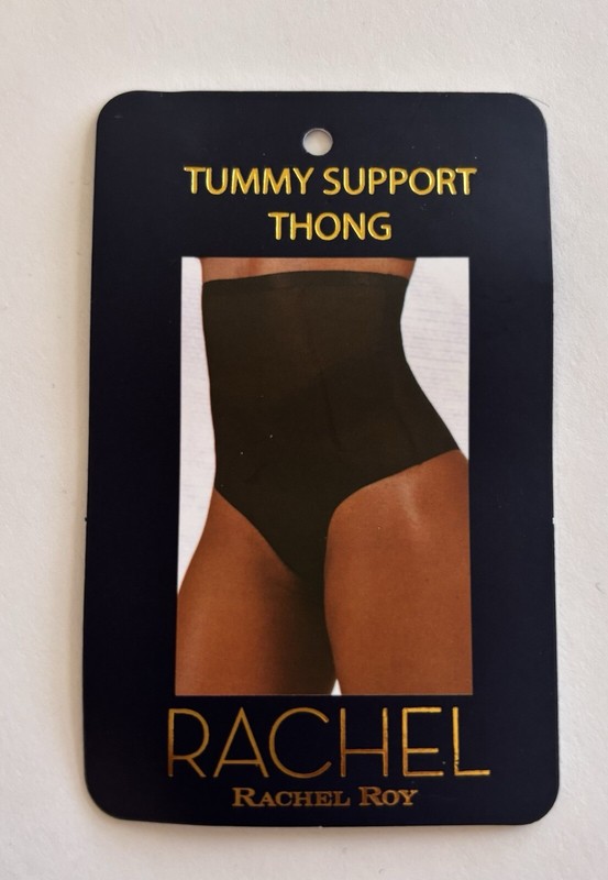 NWT Rachel Roy Firm Tummy Control High Waist Thong Shapewear M L XL 2XL Black